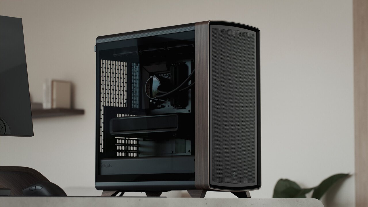 Fractal Design Summit: Neue Gehäuseserie mit Holzeinfassung auf edlen Füßen